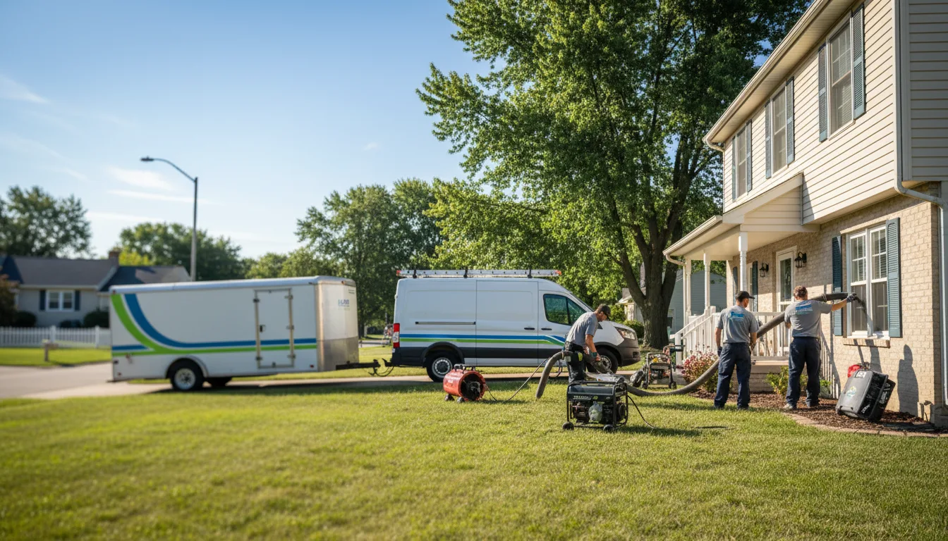 Flooded Basement Restoration And Cleanup With Repair in Columbus City, IA near me